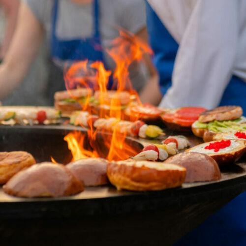 Barbecue brasero sur pied haut